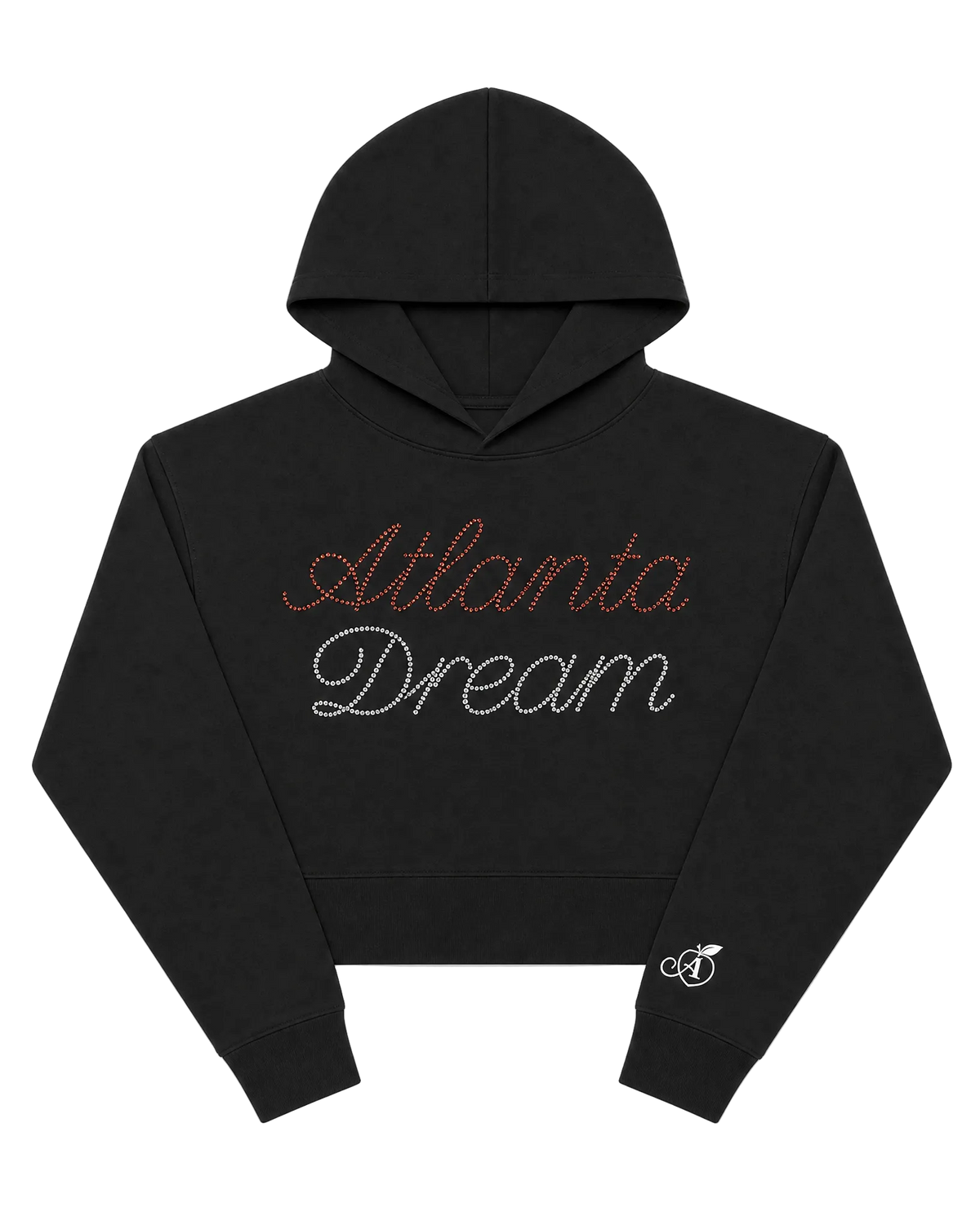 Diamanté Atlanta Cropped Hoodie in Black – Atlanta Dream