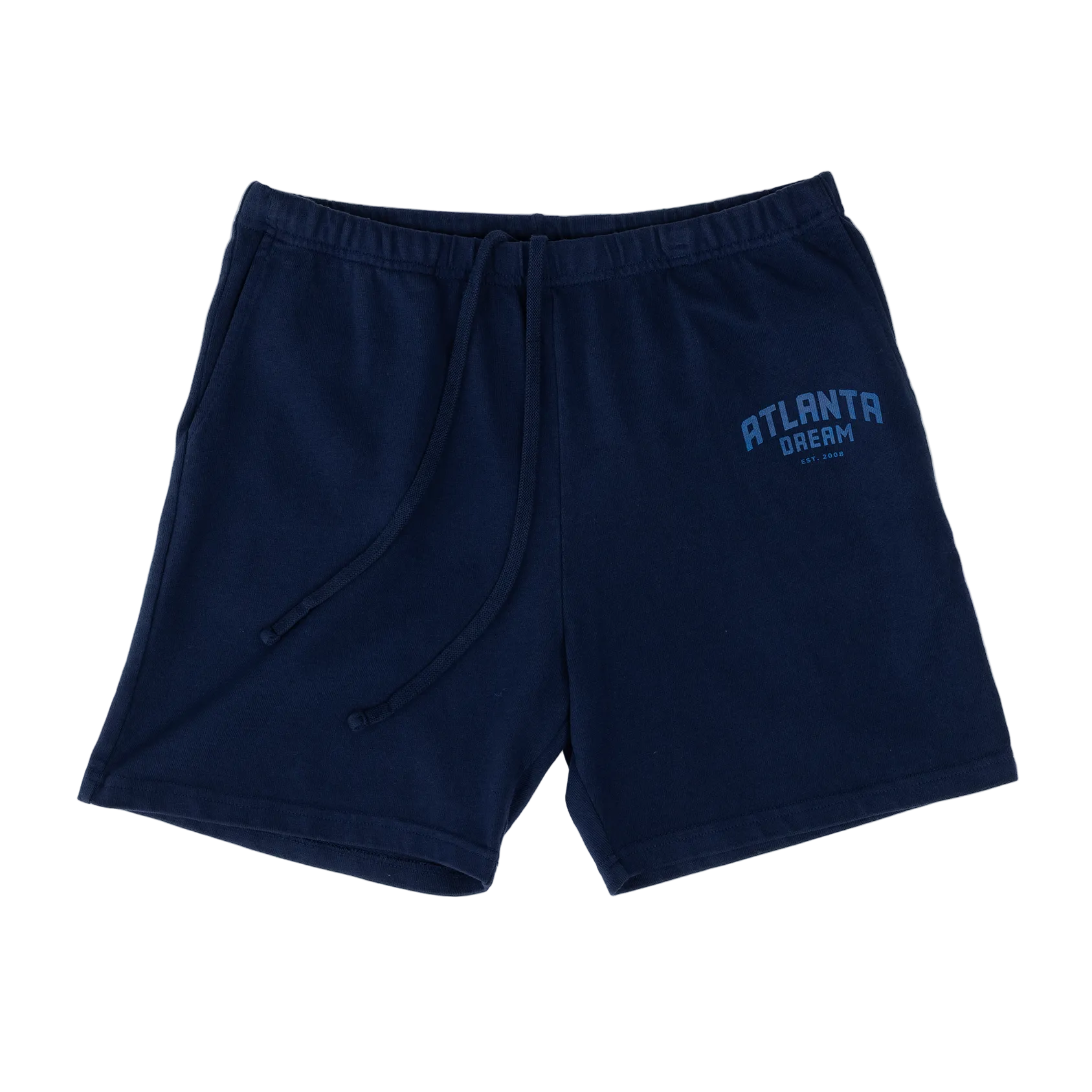Navy shorts with 'Atlanta Dream' text 