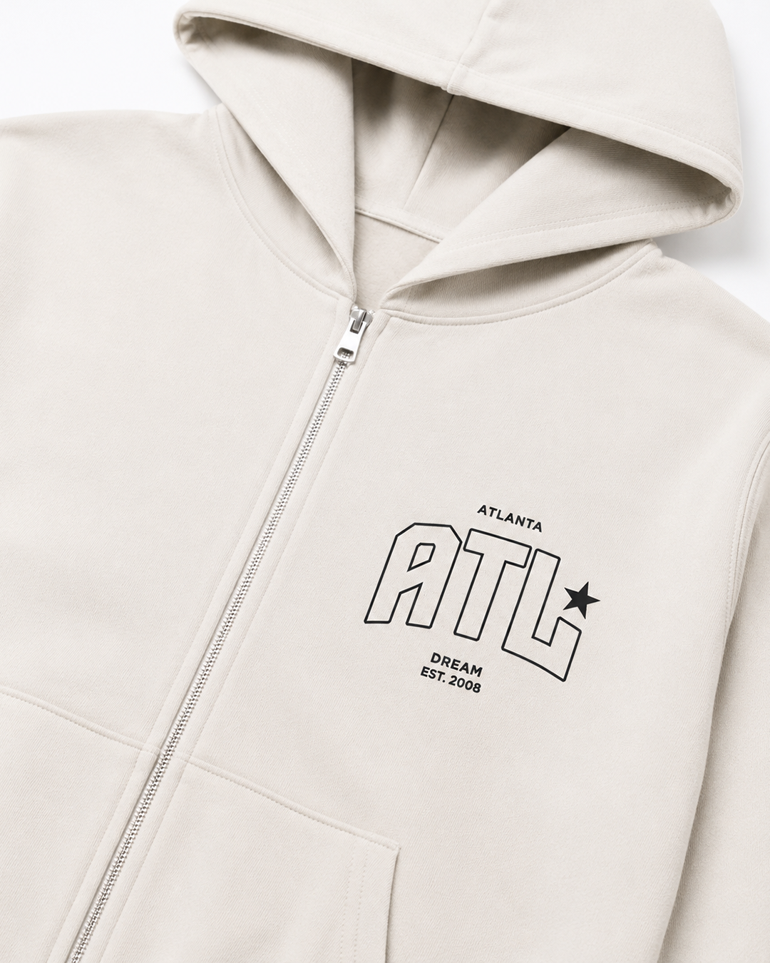 Dream Essential Zip Hoodie White Onyx