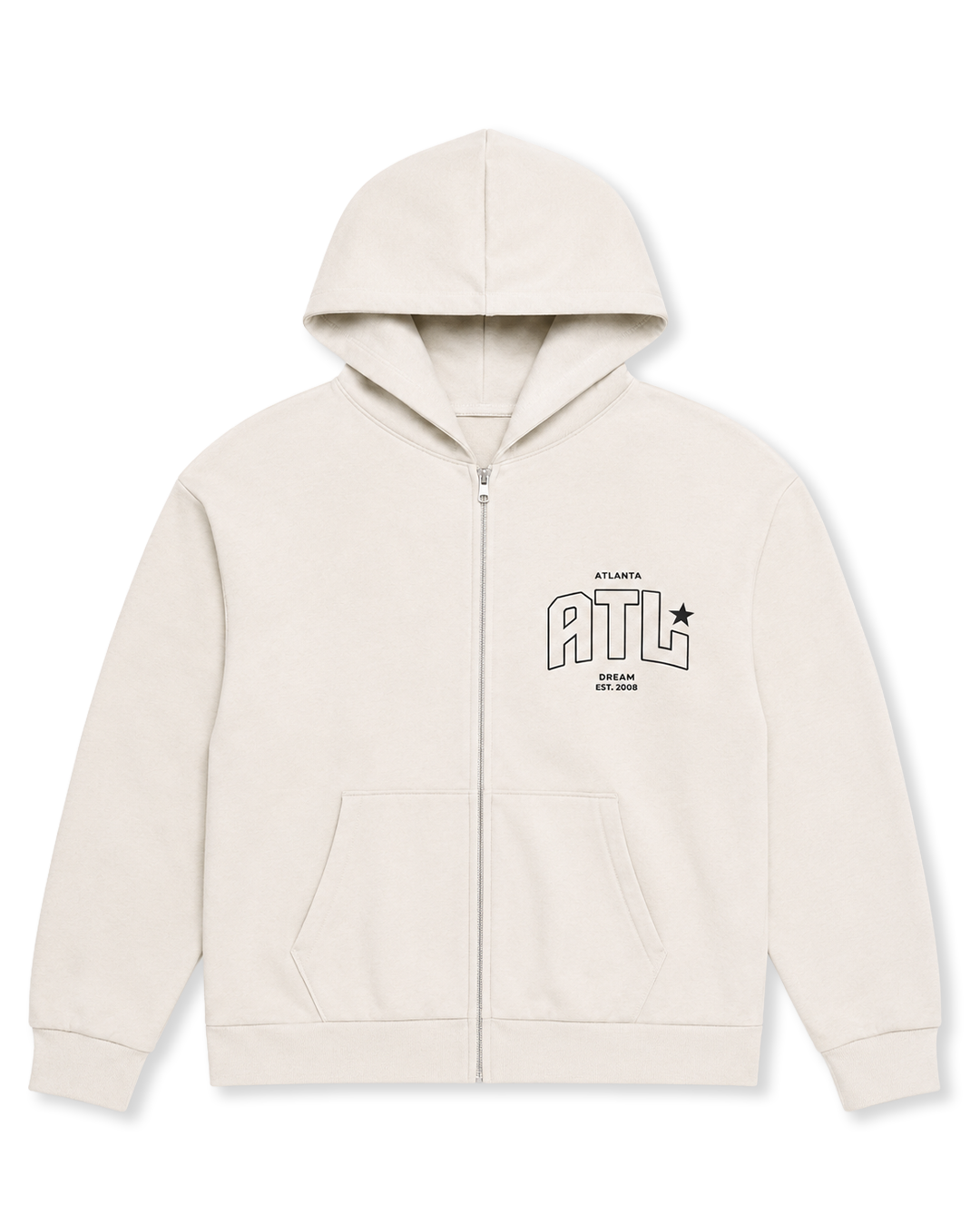 Dream Essential Zip Hoodie White Onyx
