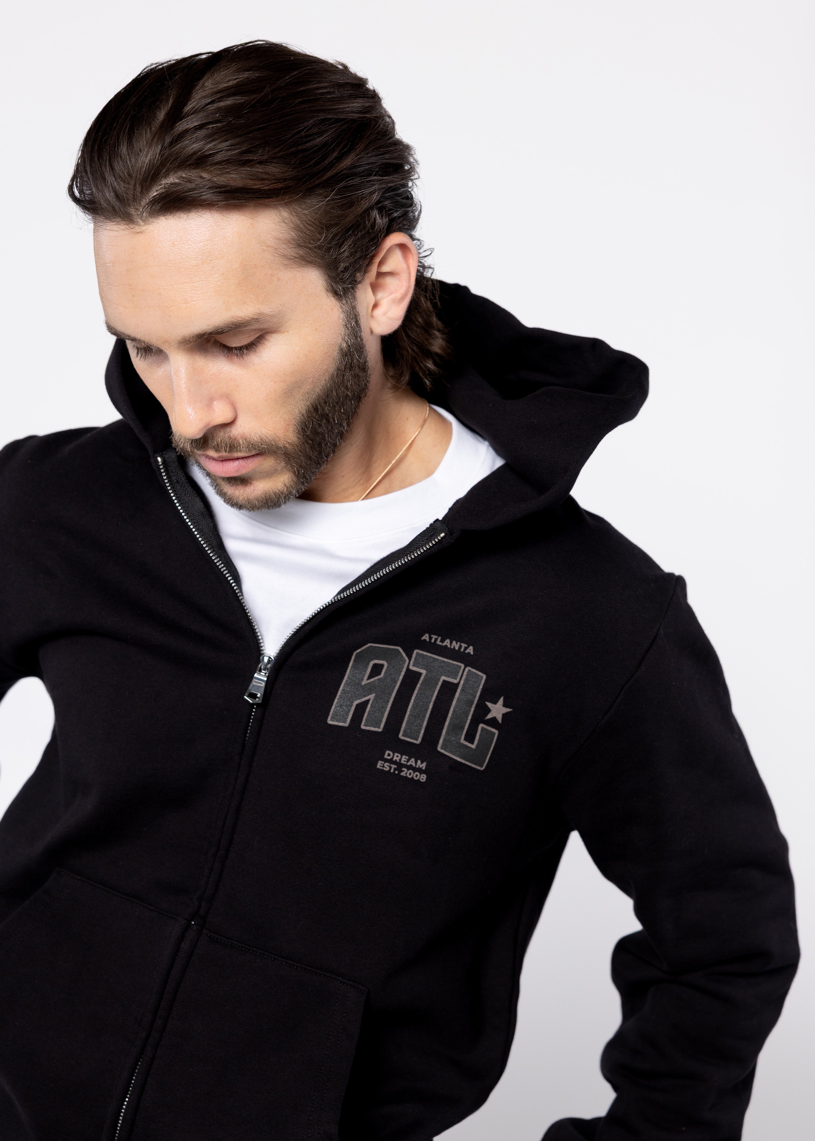 Dream Essential Zip Hoodie Black