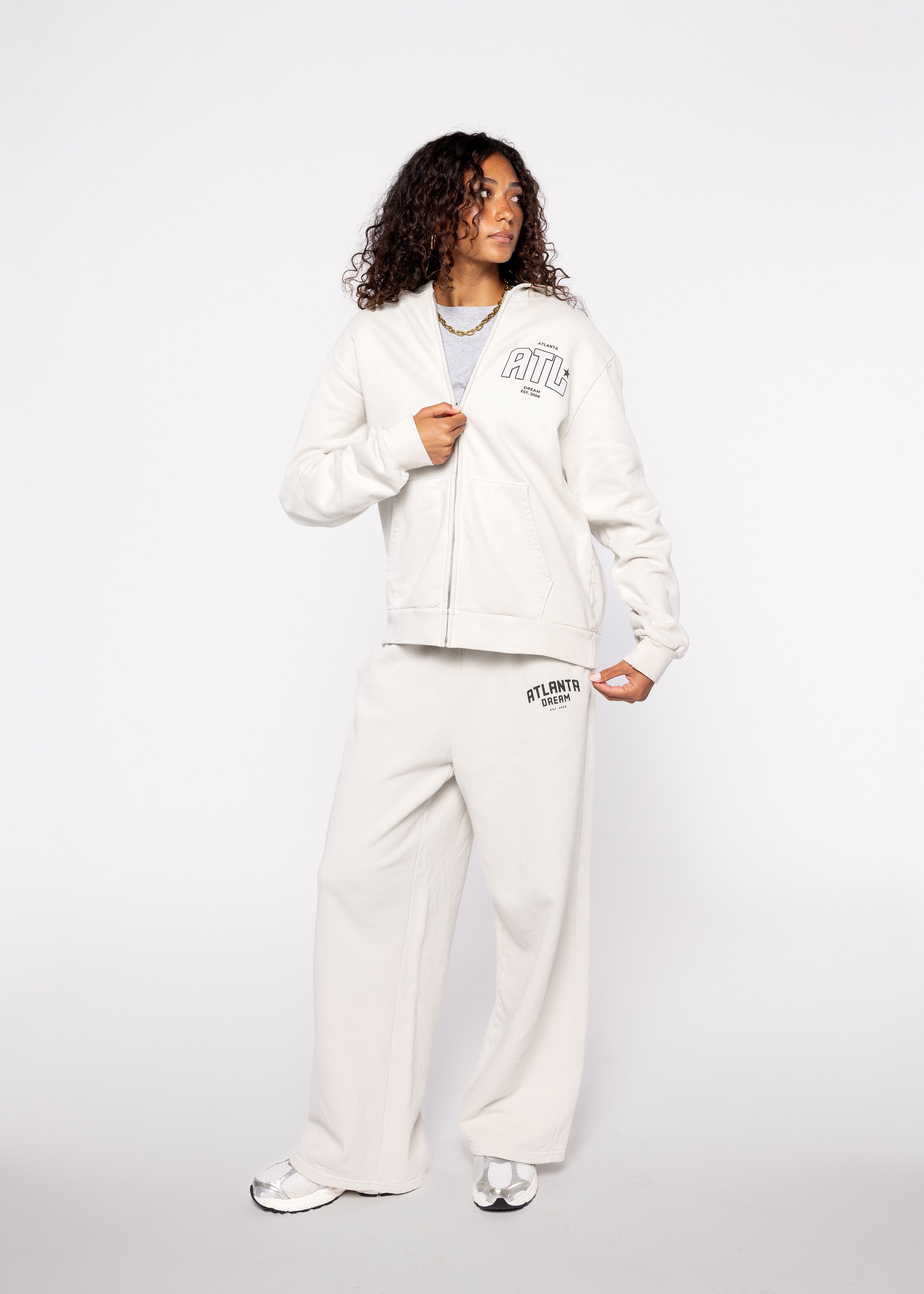 Dream Essential Zip Hoodie White Onyx