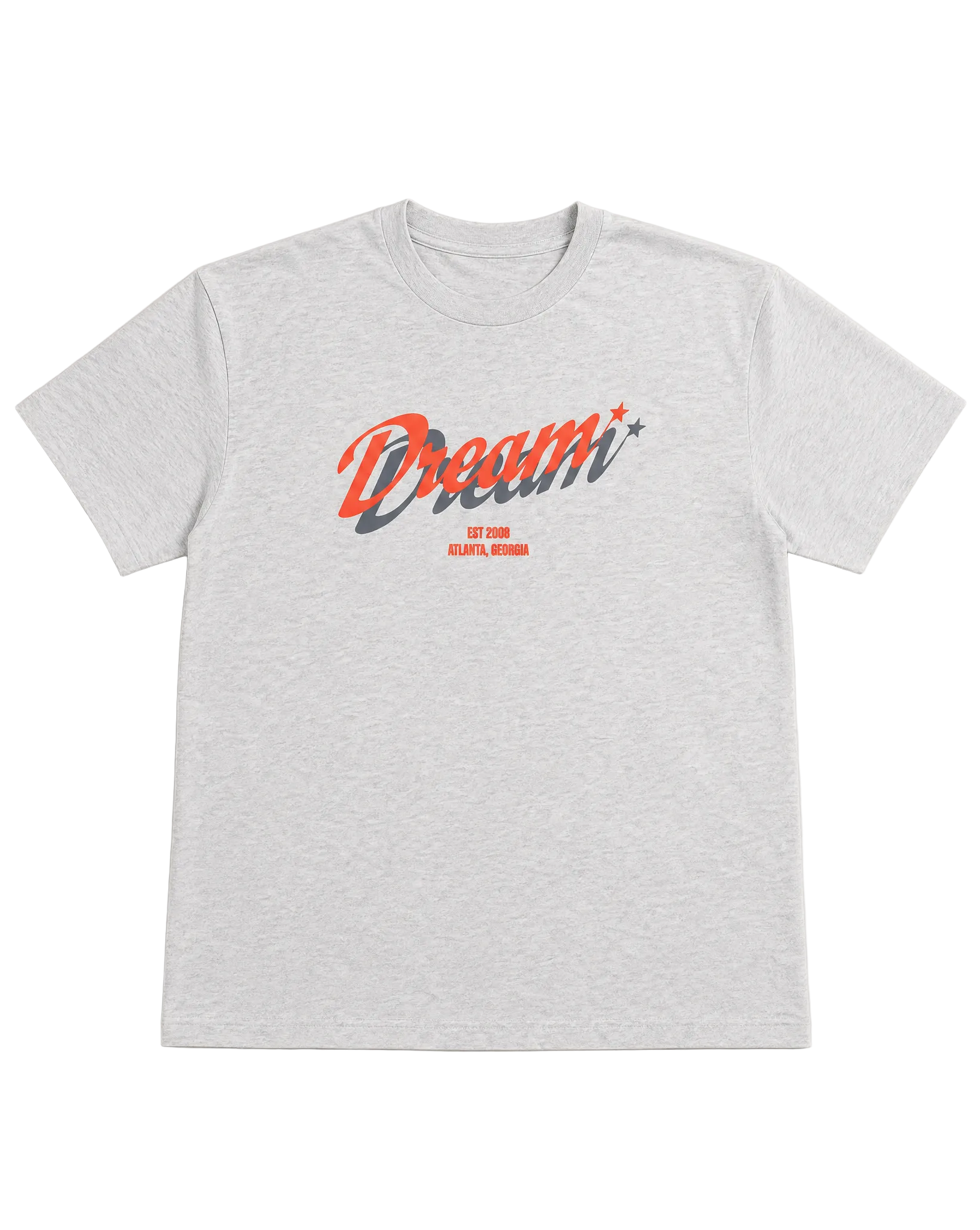Gray t-shirt with 'Dream' graphic design