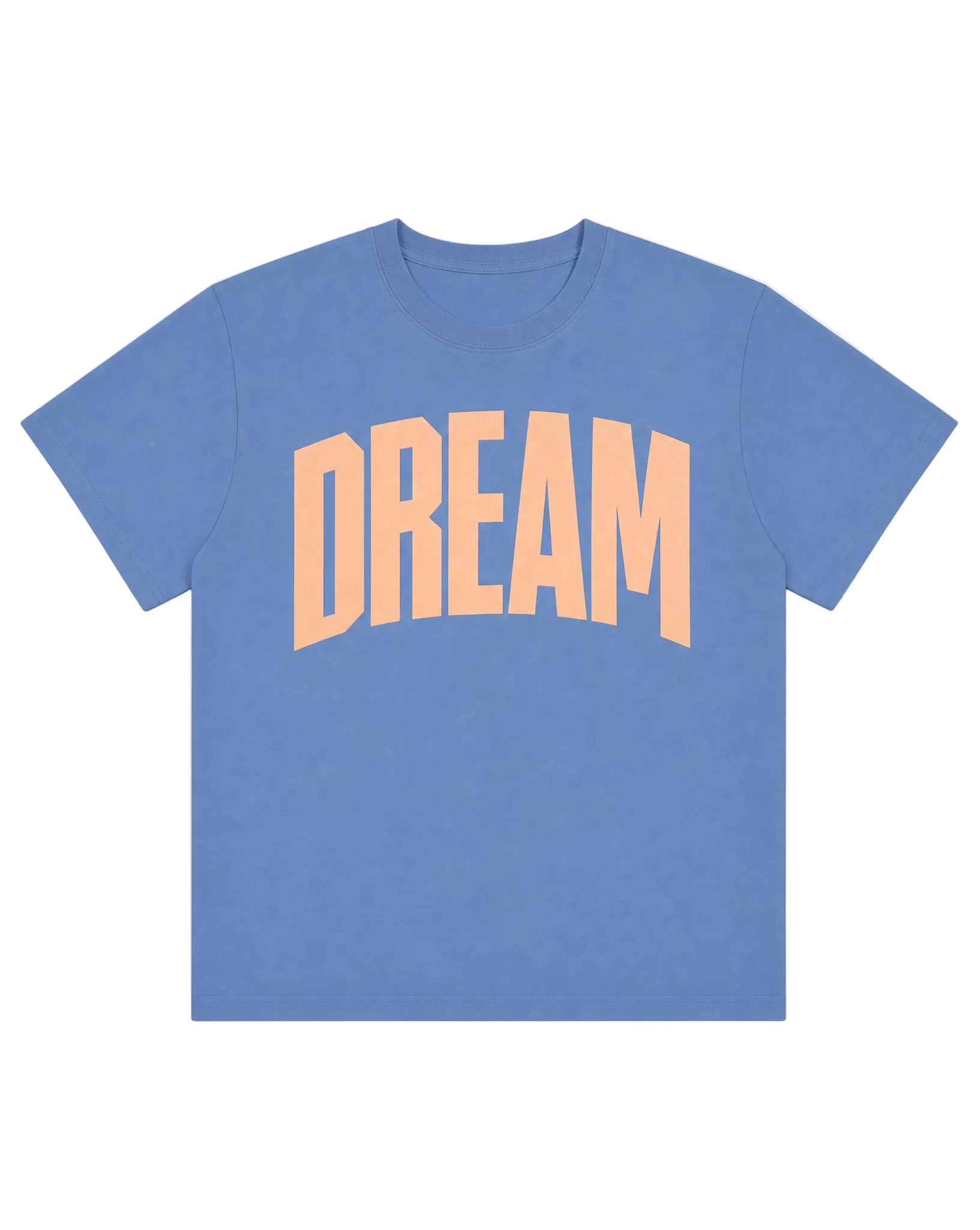 Blue t-shirt with "DREAM" text