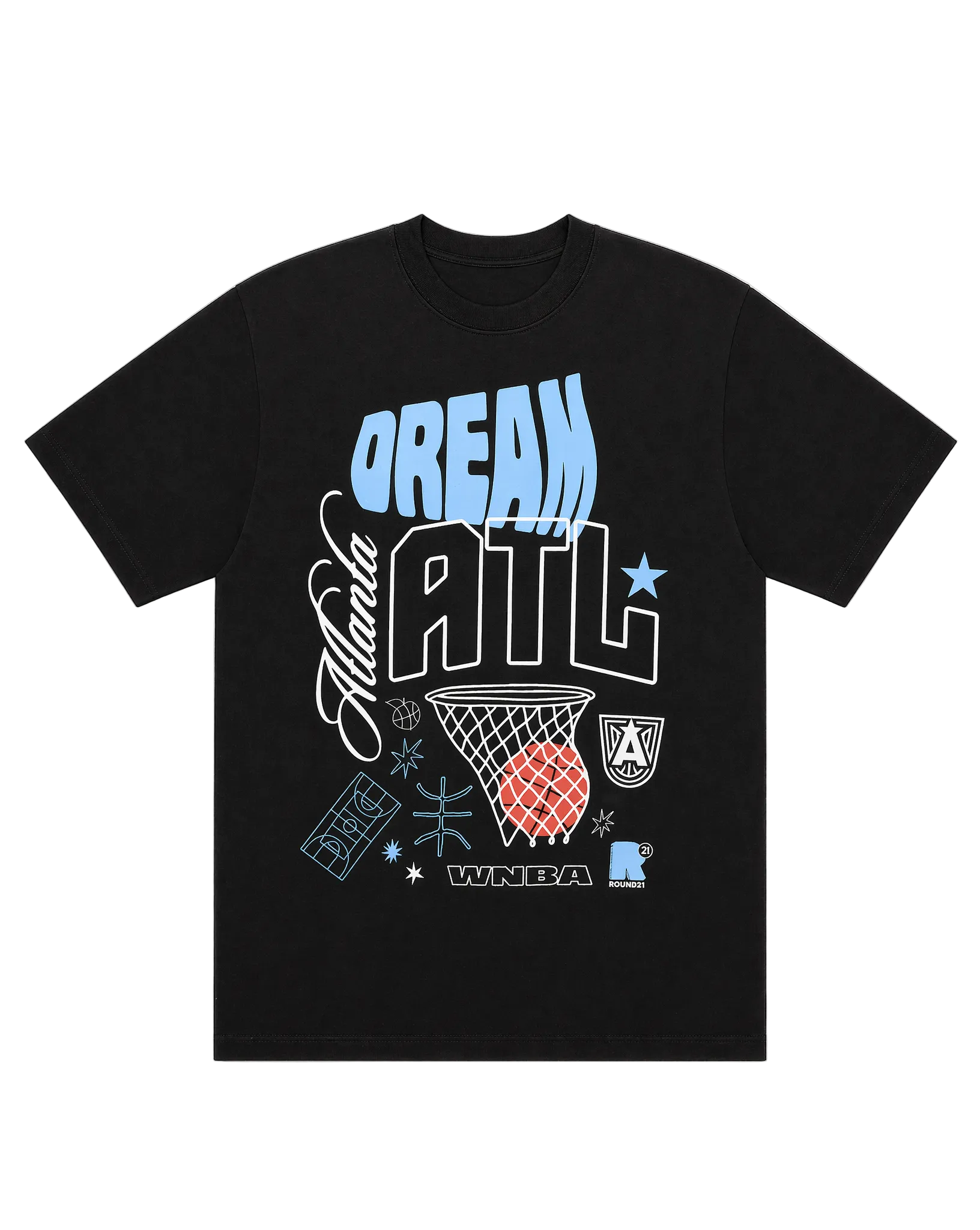 Black t-shirt with 'Dream ATL' graphic design