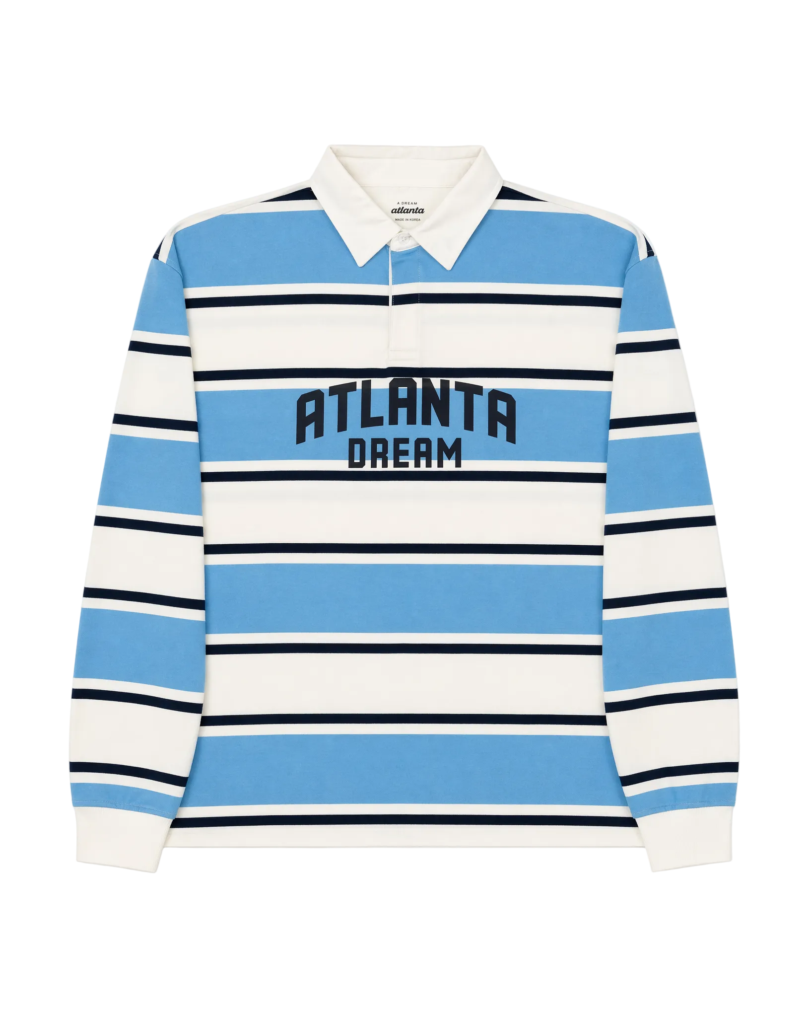 Striped rugby shirt with 'Atlanta Dream' text