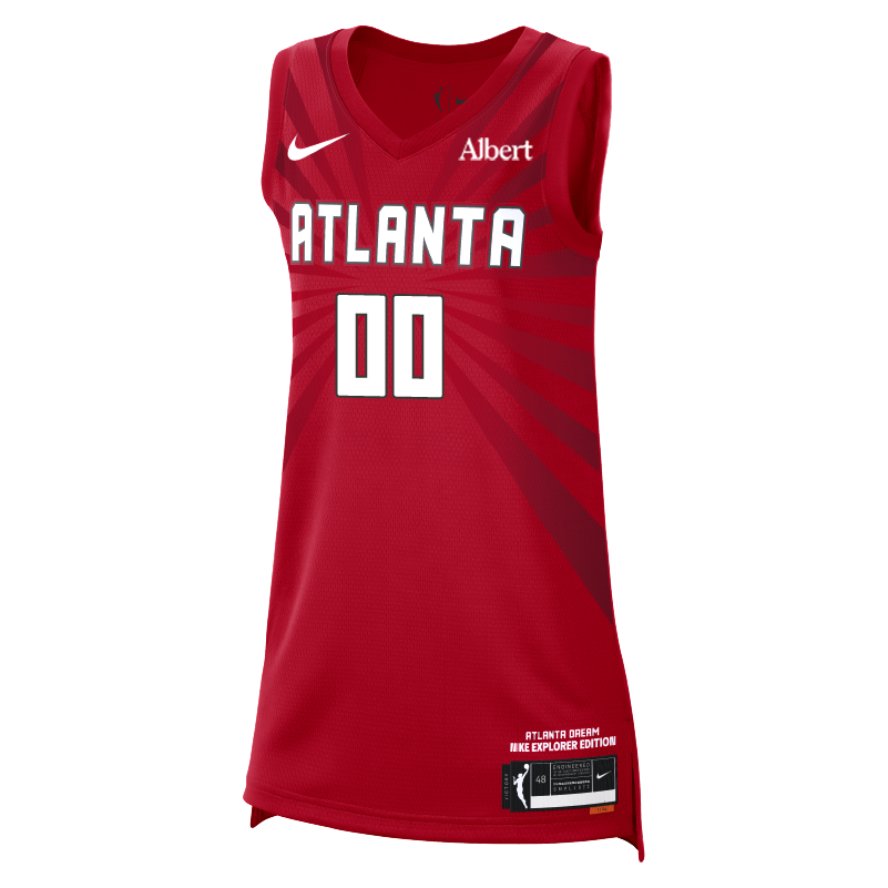 Red basketball jersey with 'Atlanta' and number '00' 