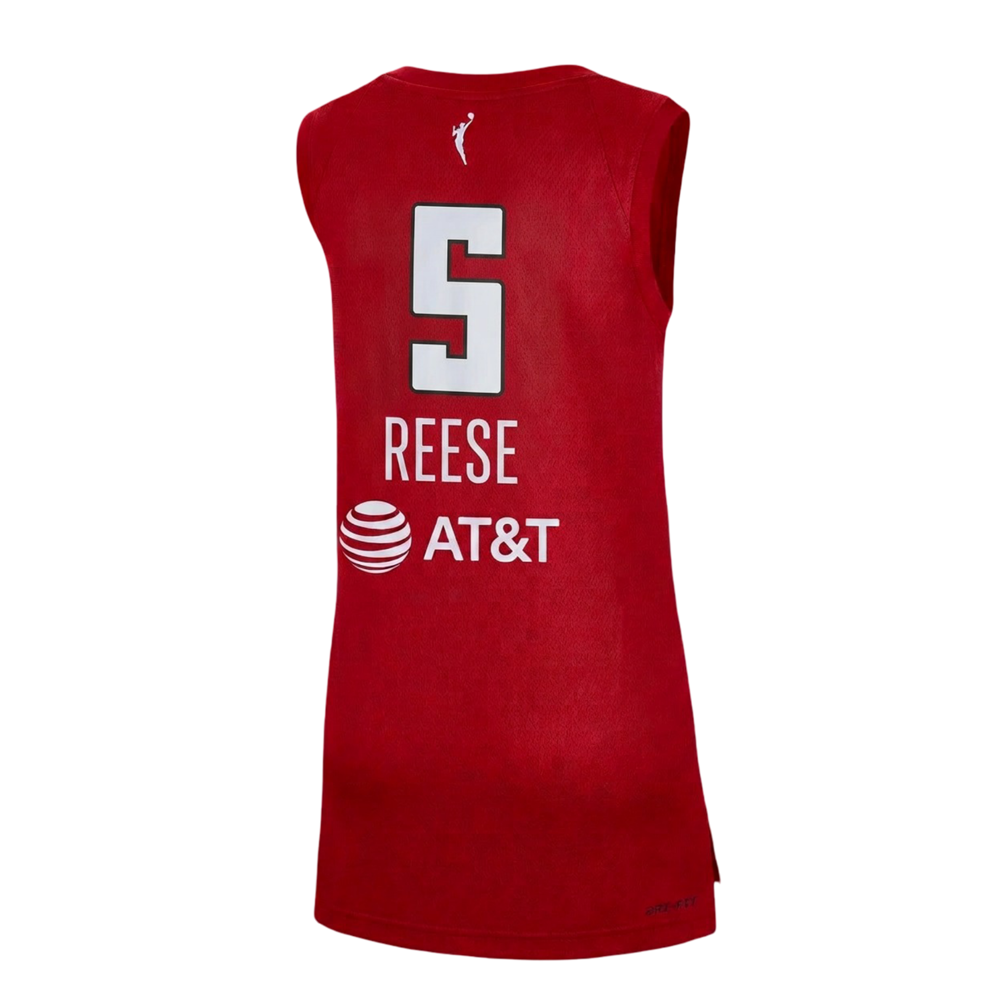 Red sleeveless basketball jersey with number 5, name 'Reese', and AT&T logo 